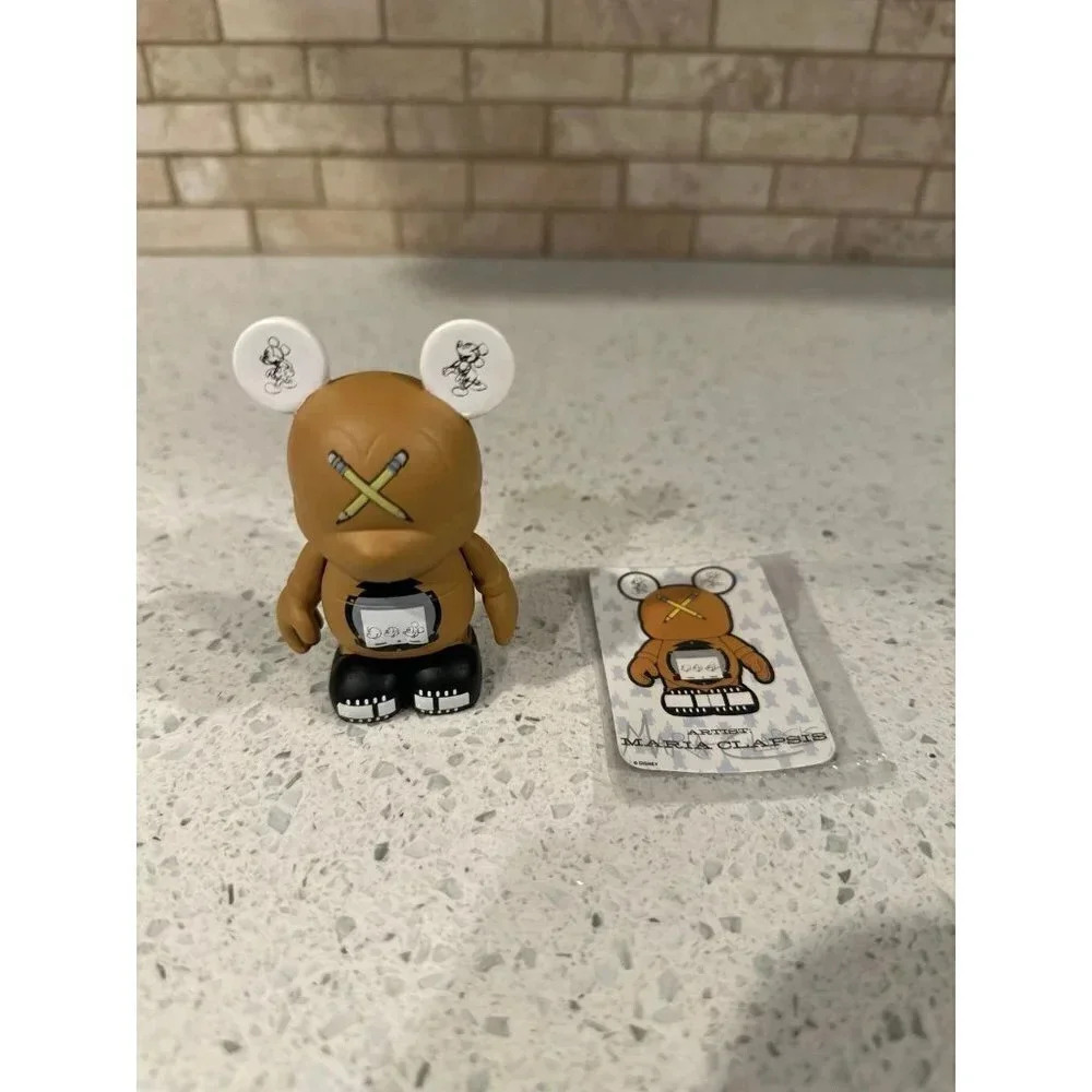 DISNEY VINYLMATION 3" PARK SERIES 3 ANIMATION DESK PENCILS MICKEY MOUSE FIGURE